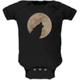 thumbnail image 1 of Wolf Howling Moon Silhouette Soft Baby One Piece Black 18 Month, 1 of 1