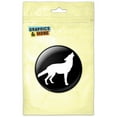 thumbnail image 1 of Wolf Howling Pinback Button Pin Badge, 1 of 2