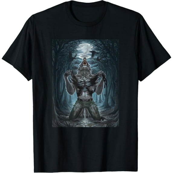 Wolf Howling Werewolf Ripping Off Meme Mens T-Shirt