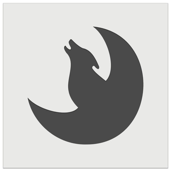 Wolf Howling with Moon DIY Cookie Wall Craft Stencil - 3.5 Inch