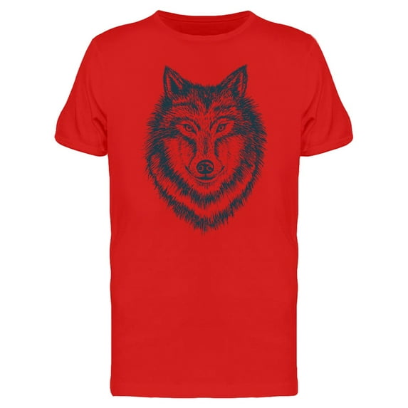 Wolf Ink Style Portrait T-Shirt Men -Image by Shutterstock, Male Large