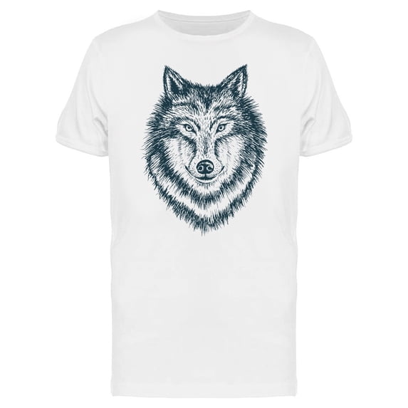 Wolf Ink Style Portrait Tee Men's -Image by Shutterstock