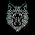 thumbnail image 1 of Wolf Iron on Rhinestone Heat Transfer Wolf Head Hot Transfers Patches Animal Bling Iron on Rhinestone Crystal T Shirt Transfer 5.7×7.6inch Clothing Repair Applique for Coat Bag Jeans, 1 of 9