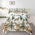 thumbnail image 1 of Wolf Comforter Set,Woodland Animals Bedding Set Bedroom,Wolves Wildlife Duvet Insert,Rustic Farmhouse Bed Set,Jungle Hunting Theme Down Comforter 2 Pcs, 1 of 6