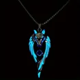 thumbnail image 1 of Luminous Wolf Head Necklace for Men, Glow in Dark Norse Viking Wolf Pendant Necklace, Stainless Steel Gothic Wolf Amulet Necklace with Blue Glowing Effect, Cool Wolf Jewelry Gift, 1 of 4