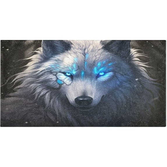 Wolf Kitchen Mat Soft and Absorbent Bath Mats for Bathroom Non Slip Quick Dry Shaggy Bath Carpet Machine Wash for Kitchen Bathroom Shower 39x20 in Home Decor
