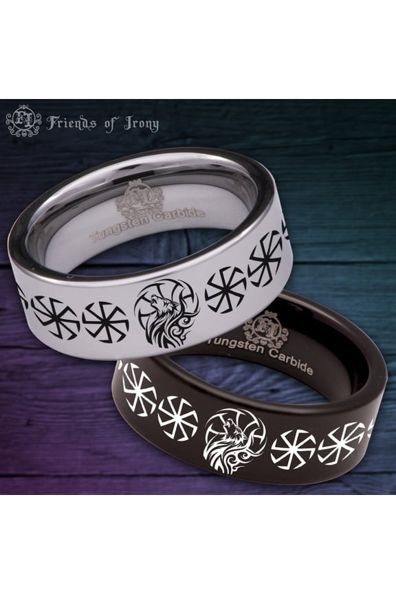 Wolf Kolovrat Tungsten Carbide Ring
