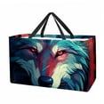 thumbnail image 1 of Wolf Large Capacity Reinforced Oxford Cloth Storage Bin - Reusable, Foldable Picnic Baskets, Decorative Box, and Tote Bag, 1 of 7
