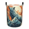 thumbnail image 1 of Wolf Laundry Hamper Small Storage Basket/Toy Organizer/Dirty Clothes Bucket, 1 of 5