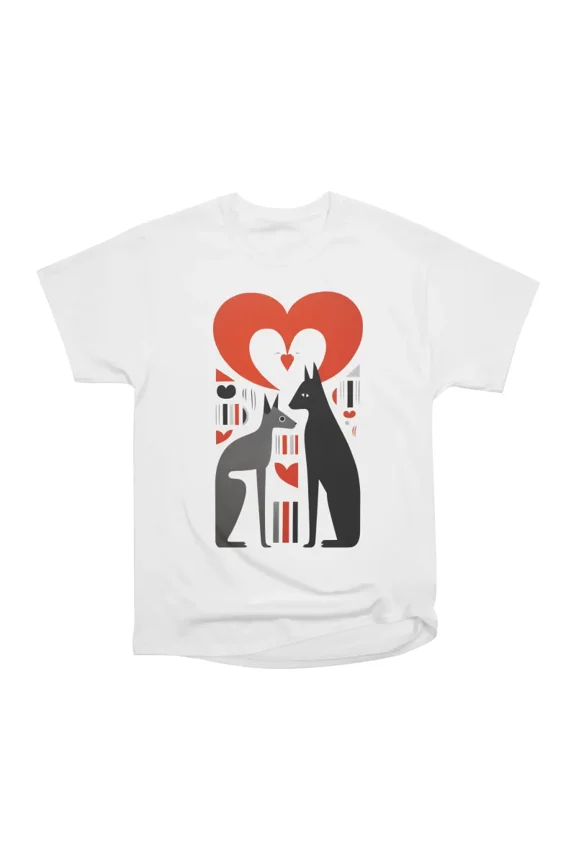 Wolf Love Retro T-Shirt Tee Gift For Him Merch For Her Apparel For Friend
