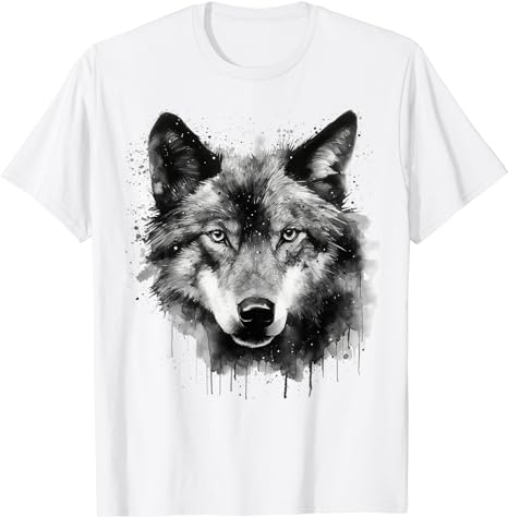 Wolf Lover Artwork | Animal Motif Wolf T-Shirt - Walmart.com