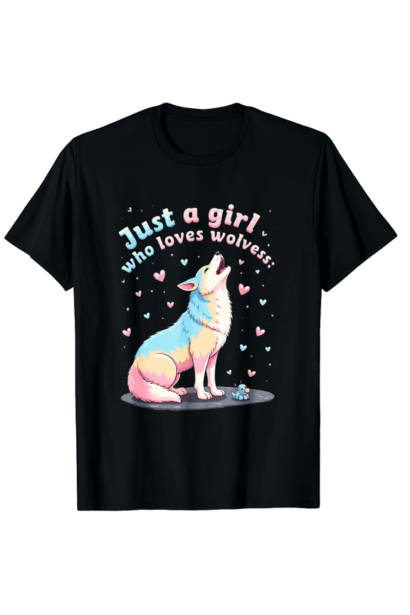 Wolf Lover Just a Girl Who Loves Wolves T-Shirt for Men Women
