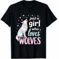 thumbnail image 1 of Wolf Lover Just a Girl Who Loves Wolves T-Shirt for Men Women, 1 of 4