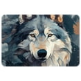 thumbnail image 1 of Wolf Machine Washable Non-Slip Polyester Floor Mat Door Mat Kitchen Mat, 1 of 6