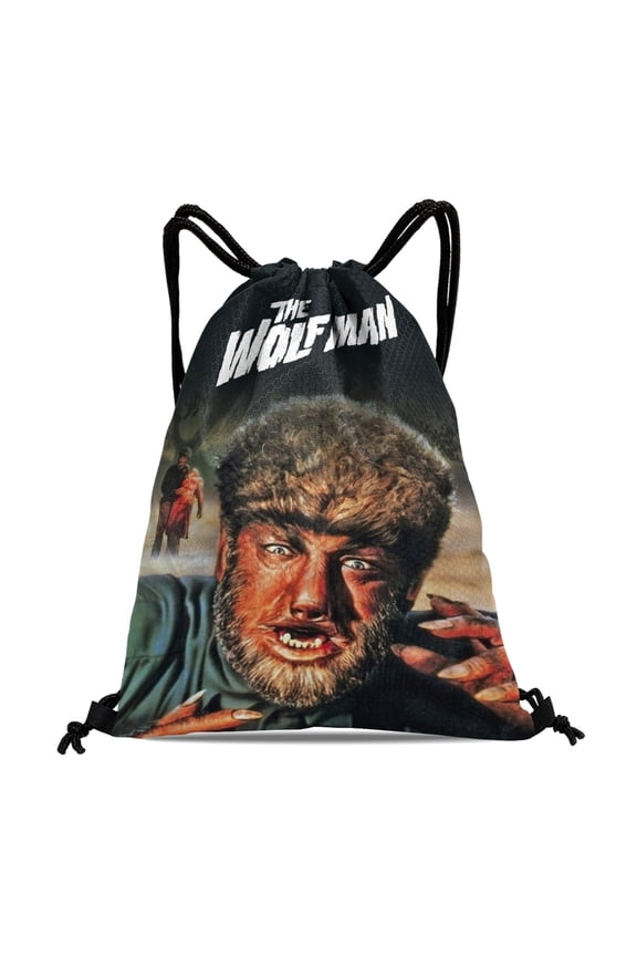 Wolf Man Backpack Bag Goodies Merch Drawstring Party Favors Gym Waterproof Swimming Beach