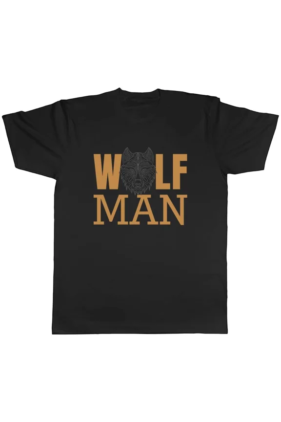 Wolf Man Graphic Unisex T-Shirt - Primal Wolf Head Design, S-5XL