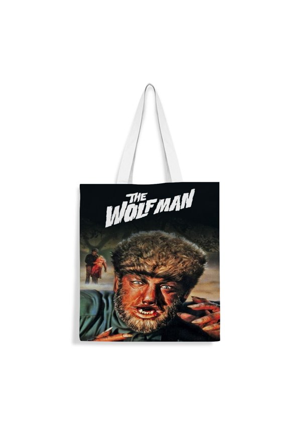 Wolf Man Tote Bag Fans Inspired Gift Lover Shoulder Bag Shopping Canvas Merchandise