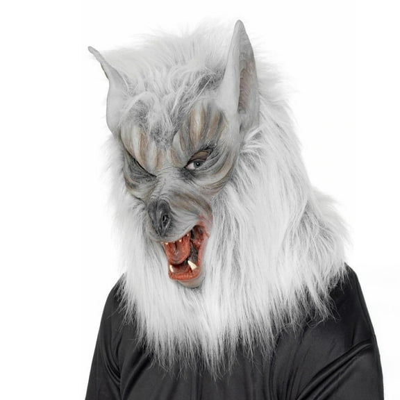 Wolf Mask Adult Silver Halloween Costume Accessories One Size Male Grey Fancy Dress Party Book Week