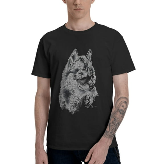 Wolf Men's T-Shirt Cotton 100% Summer Tops Fashion Casual Animal Short Sleeves for Men Women Round Collar Top Tees