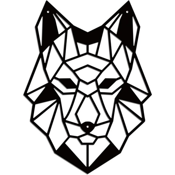 Wolf Metal Wall Art Wolf Head Wall Sculpture Statues Plaque Decor Wolf Animal Wall Silhouette Sculpture Signs