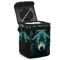 thumbnail image 1 of Wolf Mini Trash Can for Car: Foldable, with Lid, Leak-proof, Hanging Storage Bag, 1 of 6