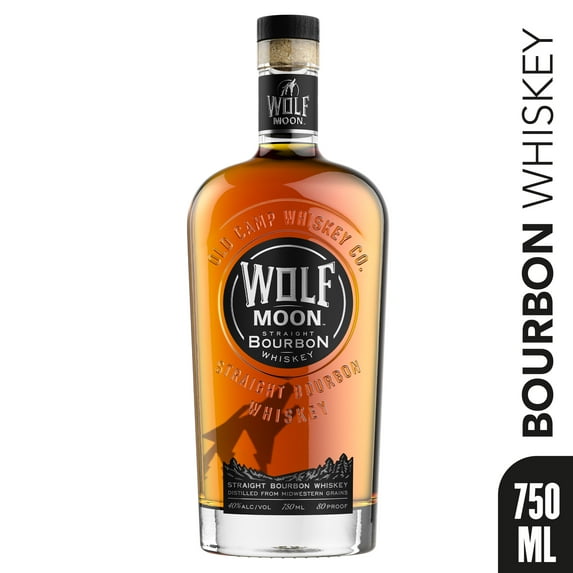 Wolf Moon™ Bourbon, 40% ABV, 80 Proof, 1 Count, 750 ml Glass Bottle