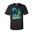 thumbnail image 1 of Wolf Moon Silhouette T-shirt Wolves In The Wild Scenic Forest Howling Wolverine Majestic-Black-Small, 1 of 4