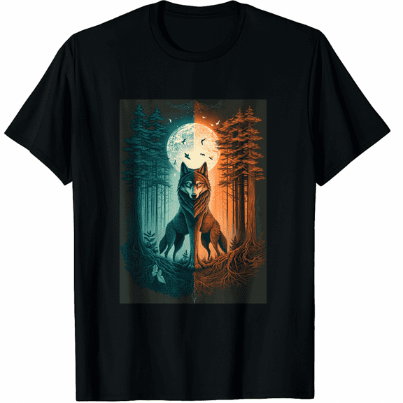 Wolf Moon T-Shirt for Men Women