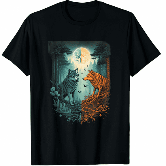 Wolf Moon T-Shirt for Men Women