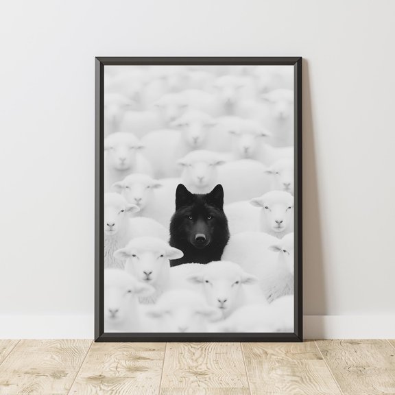 Wolf Motivation Inspirational Office Decor Poster Unframed Paper Print