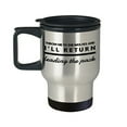 thumbnail image 1 of Wolf Mug Travel- Throw Me To The Wolves And I'll Return Leading The Pack - Motivational Theme Gift - 14 oz Stainless Steel Coffee Cup, 1 of 4