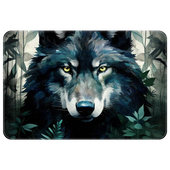 Wolf Non-Slip Machine Washable Polyester Kitchen Mat Indoor Rug Kitchen Rug