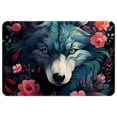 thumbnail image 1 of Wolf Non-Slip Polyester Door Mat Floor Mats Bath Rugs Machine Washable, 1 of 6