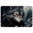 thumbnail image 1 of Wolf Non-Slip Polyester Floor Carpet Door Rugs - Machine Washable Kitchen Rug, 1 of 6