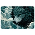thumbnail image 1 of Wolf Non-Slip Polyester Office Floor Mat Carpet Rug - Machine Washable, 1 of 6