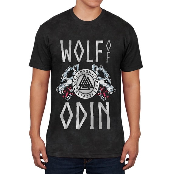 Wolf Of Odin Mens Soft T Shirt Charcoal Black Triblend SM