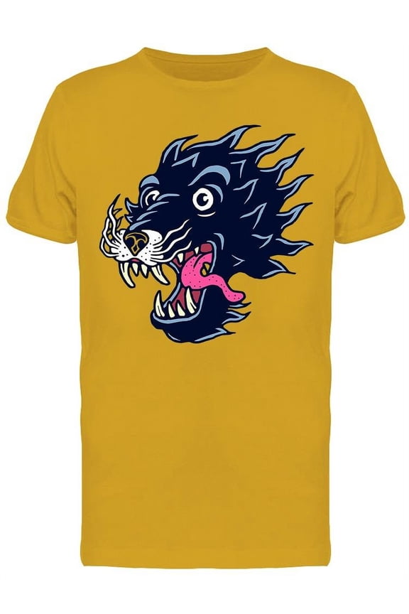 Wolf Old School Tattoo  T-Shirt Men -Image by Shutterstock, Male x-Large