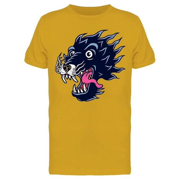 Wolf Old School Tattoo T-Shirt Men -Image by Shutterstock, Male x-Large