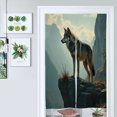 thumbnail image 1 of Wolf On Cliff Door Curtain Nordic Living Room DoorCurtain Porch Partition Curtain Kitchen Rative Half Curtain, 1 of 4