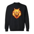 thumbnail image 1 of Wolf On Fire Sweatshirt Men -Image by Shutterstock, Male 5X-Large, 1 of 4