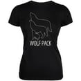 thumbnail image 1 of Wolf Pack Family Juniors Soft T Shirt Black X-LG, 1 of 1