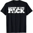 thumbnail image 1 of Wolf Pack Gift T-Shirt Leader of The Pack Paw Print TShirt, 1 of 4