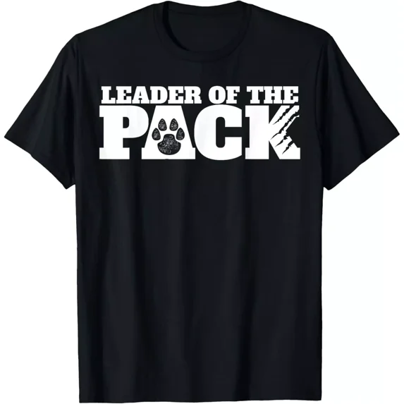 Wolf Pack Gift T-Shirt Leader of The Pack Paw Print TShirt