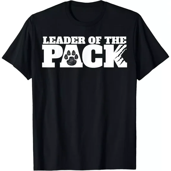 Wolf Pack Gift T-Shirt Leader of The Pack Paw Print TShirt