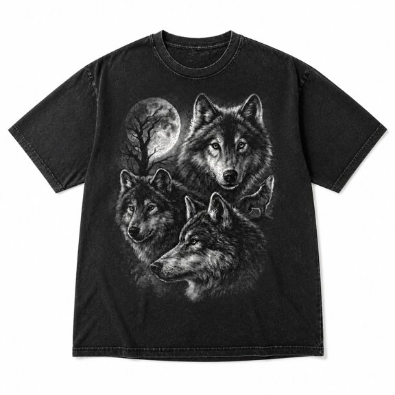 Wolf Pack Graphic Comfort Colors T-Shirt | Garment-Dyed Ring-Spun Cotton Tee | Unisex Relaxed Fit S-4XL