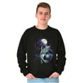 thumbnail image 1 of Wolf Pack Howling at Full Moon Sweatshirt for Men or Women Brisco Brands S, 1 of 6