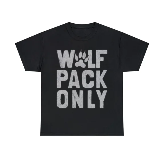 Wolf Pack Only Retro Wilderness Animal Nature Predator Gift Unisex T-Shirt, up to size 5XL