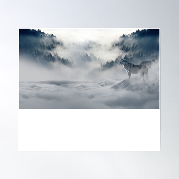 Wolf Pack Poster Wall Art, Modern Wall Decor, 24x36 UNFRAMED