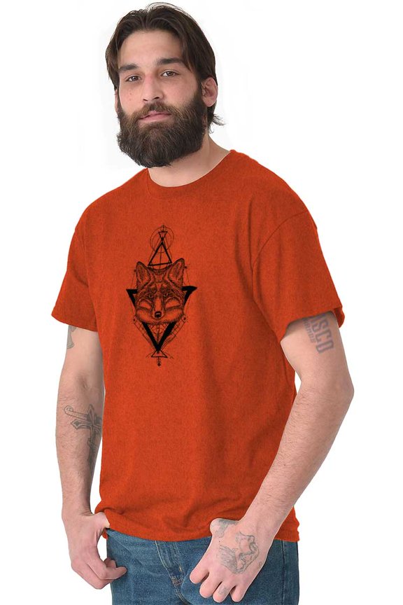 Wolf Pack Triangle Symbol Spirit Animal Plus Size Crewneck Graphic Tee Shirt Brisco Brands 5X