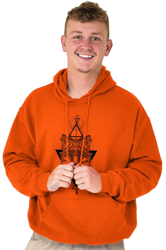 Wolf Pack Triangle Symbol Spirit Animal Unisex Plus Fleece Graphic Hoodie Brisco Brands 2X